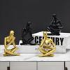 Nordic Style Reading Sculpture Modern Resin Figurine Ornaments The Thinker Statue  Living Room