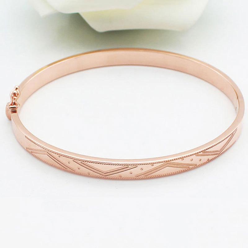 Purple Gold Color Gold Princess Bracelet Light Luxury High Temperament Rose Gold Plated Bracelet