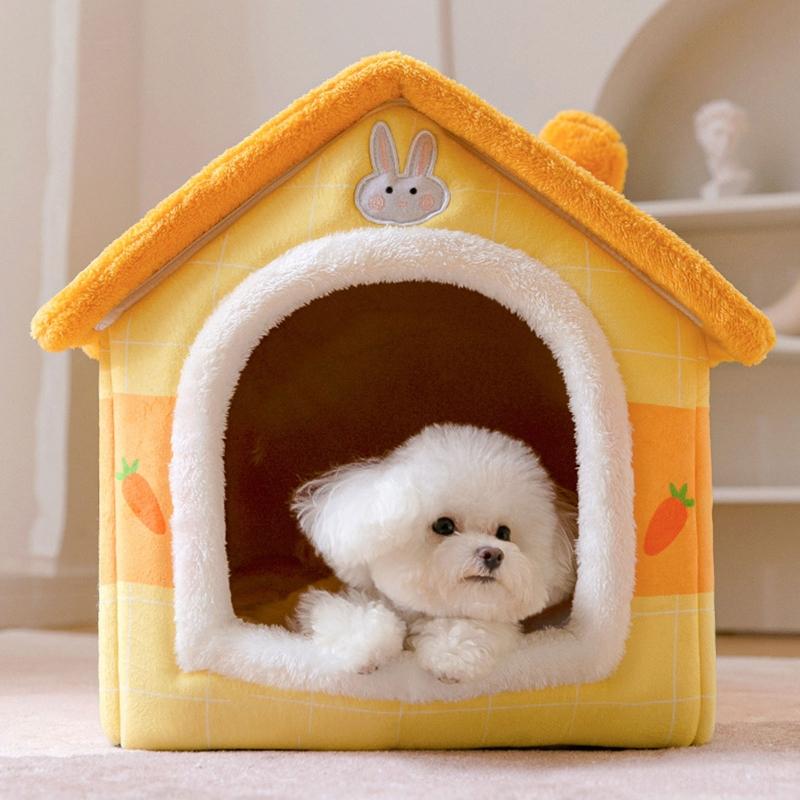 Condo Shape Cats House Bed Tent for Indoor Small to Large Cats Machine Washable Ultra Soft Cushion Anti-Slip Bottom