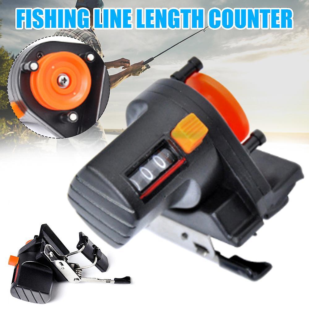 Fishing Line Depth Finder Digital Display Precise Length Gauge Manual Gear Raft Fishing Tool Black