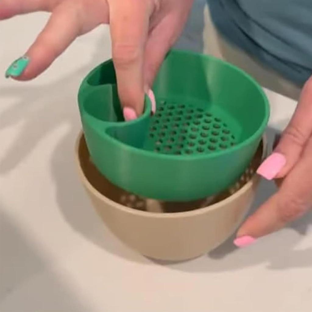 Snack Bowl 2-in-1 Nut Snack Organizer For Candy Double Layer Storage Organizer 3D Printed Decorative Serving Dish For Desktop