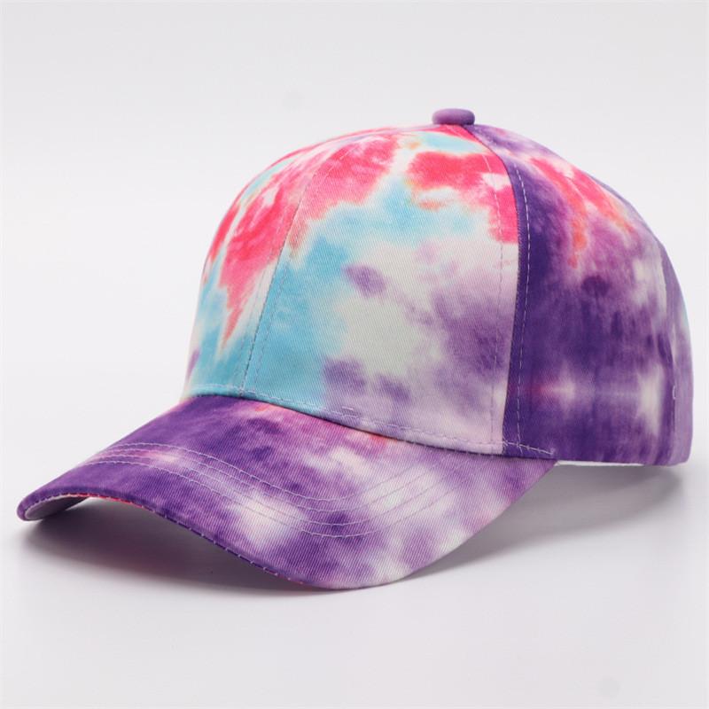 Digital Print Gradient Baseball Cap With Sun Protection For Casual Outdoor Wear