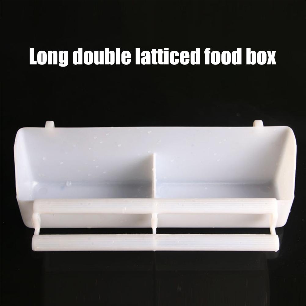 2PCS Plastic Bird Feeding Bowl Double Bird Cage Water Food Feeder Caged Plate Bird Feeder Water