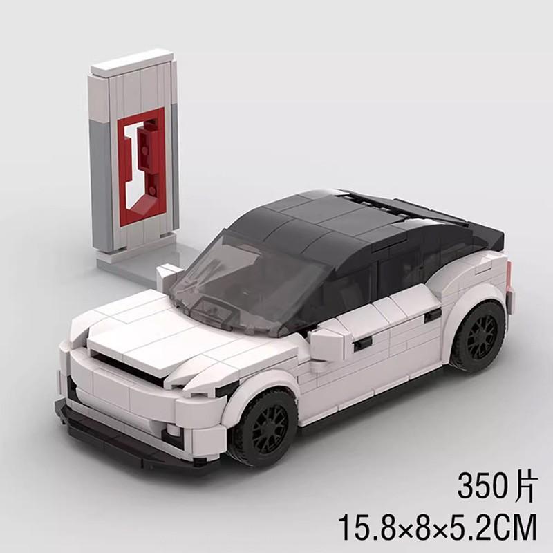 

Building Block Car Compatible Tesla Model 3 Charging Pile Children Assemble Sports Car Toy Model 350pcs