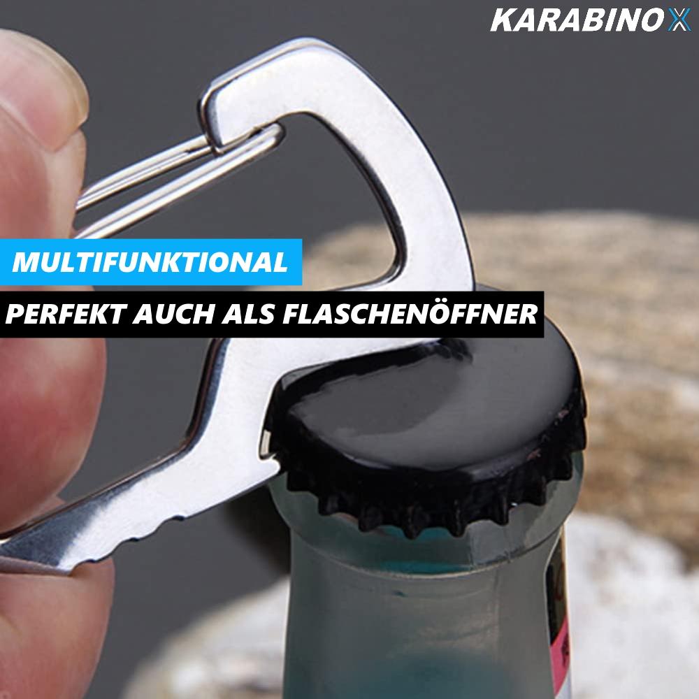 KARABINOX Multifunktionskarabiner Werkzeugkarabiner Flaschenöffner Multitool