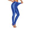 Dámské nadměrná velikost olejové lesklé kompresní legíny Kalhoty s vysokým pasem Tělocvična Yoga Cvičení Bezešvé kalhoty Břišní kalhoty se sportovním třmenem