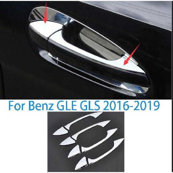 Fit For Benz GLE GLS 2016-2019 Chrome Exterior Outside Door Handle Cover Trim 8X