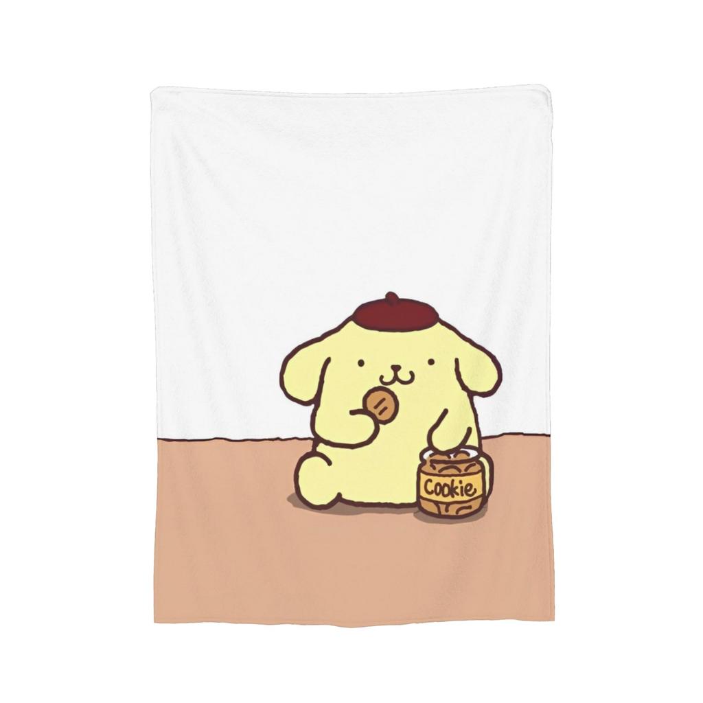 Cartoon Pom Pom Purin Plüschdecke Lustige Überwurfdecke für Zuhause Hotel Sofa 150*125cm Steppdecke,
