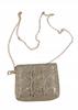 Wallet on a chain, mini bag, Crystal, Greek pattern, gold