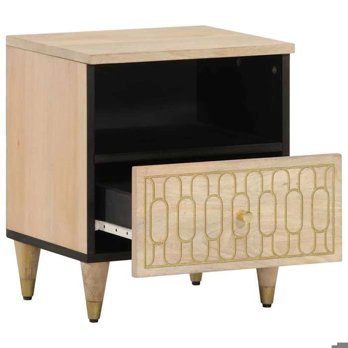 VidaXL Bedside Tables 2 Pcs, Bedside Cabinets with 2 Drawers, Nightstands with Legs, Bedroom Nightstands, Modern, 358255