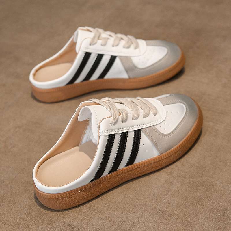 

Popular half-slippers women s summer outer wear 2025 new heelless silver bag head slippers one-pedal half-tray women s shoes 35 белый