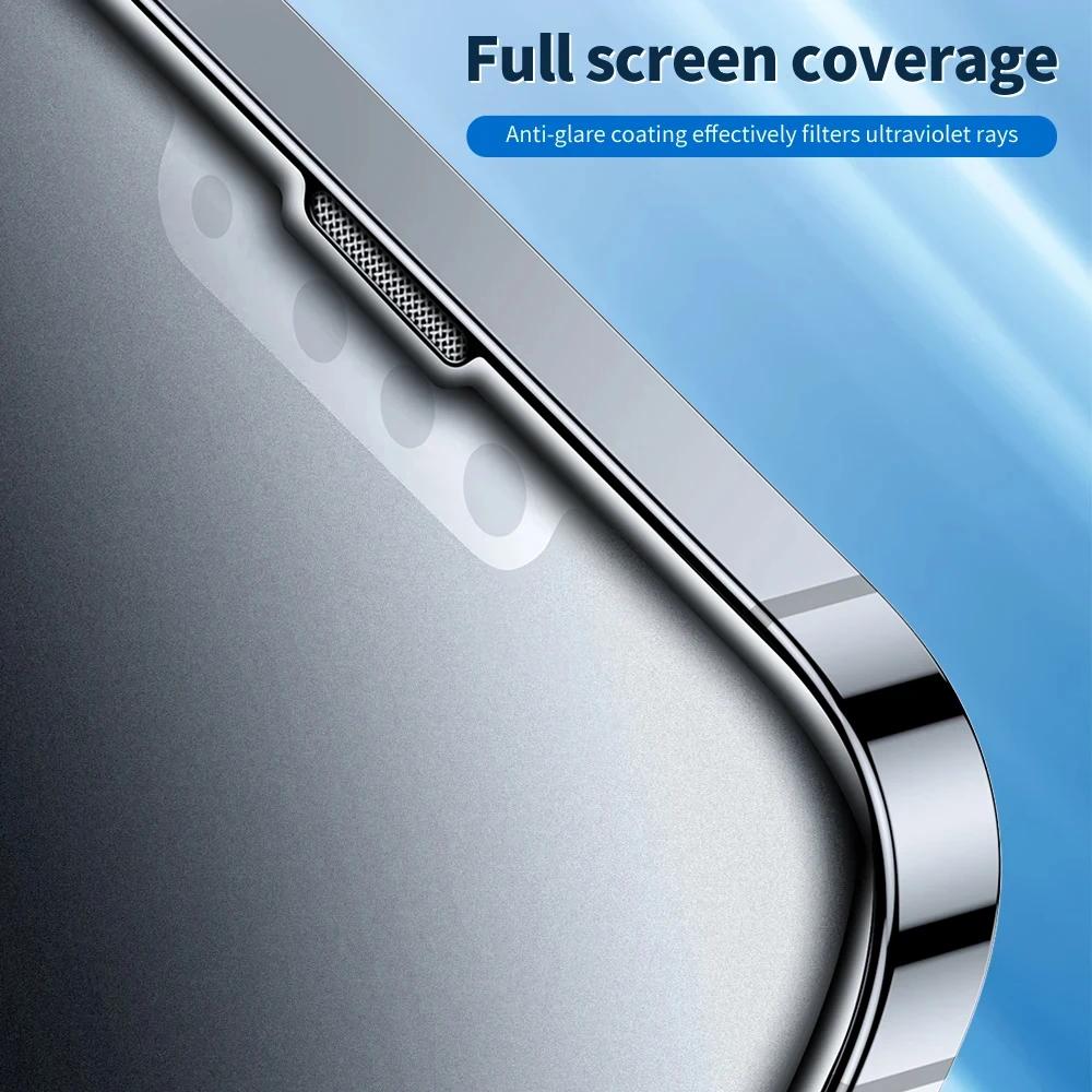 2PCS Privacy Matte Tempered Glass For iPhone 11 12 13 14 15 16 Pro Max Plus Protective Glass  Anti Spy Peeping Screen Protector