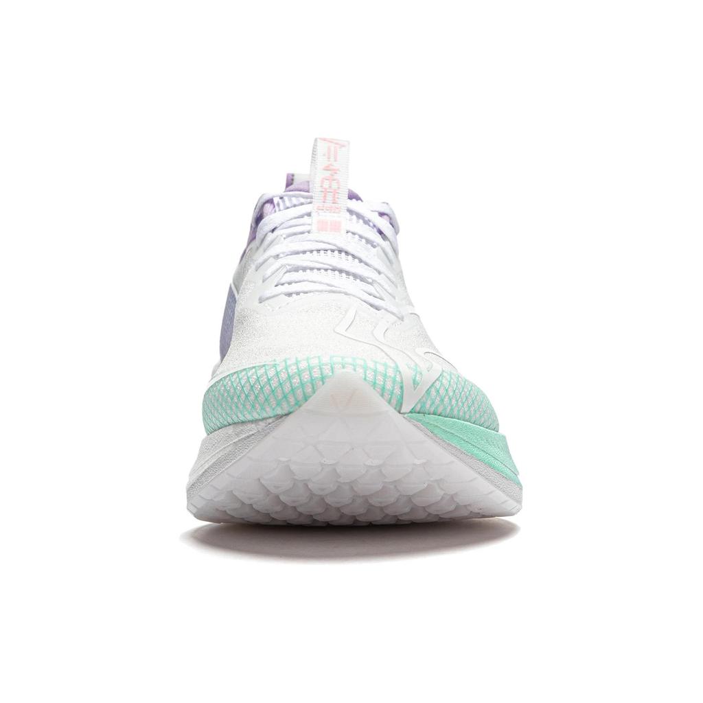 New LiNing Red Hare 7 Pro Cushioning, Slip Resistant, Lightweight Low Top Sprint Running Shoes Men's White Purple ARPV025-6