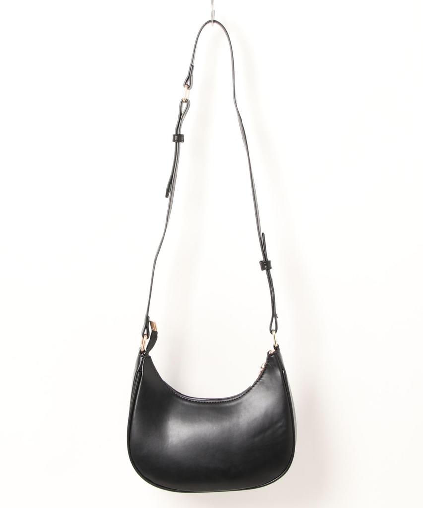 Ninon Women's Handbag, Beautiful, Small, Casual Shoulder Bag, Crossbody Bag, Mini, 2-Way, Half Moon Pattern, Synthetic Leather, Perfect for Commuting
