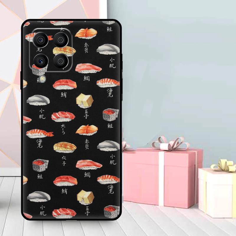 Kawaii Sushi Pattern Case For Samsung Galaxy M35 M56 M12 M06 M32 M52 M55 M15 M11 M13 M14 M16 M36 M31 M53 M34 M54