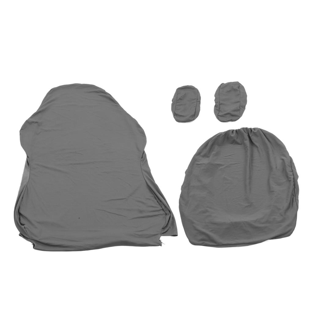 Gaming Chair Cover Pure Color Breathable Polyester High Resilience Office Chair Slipcover with Armrest Cover for Home