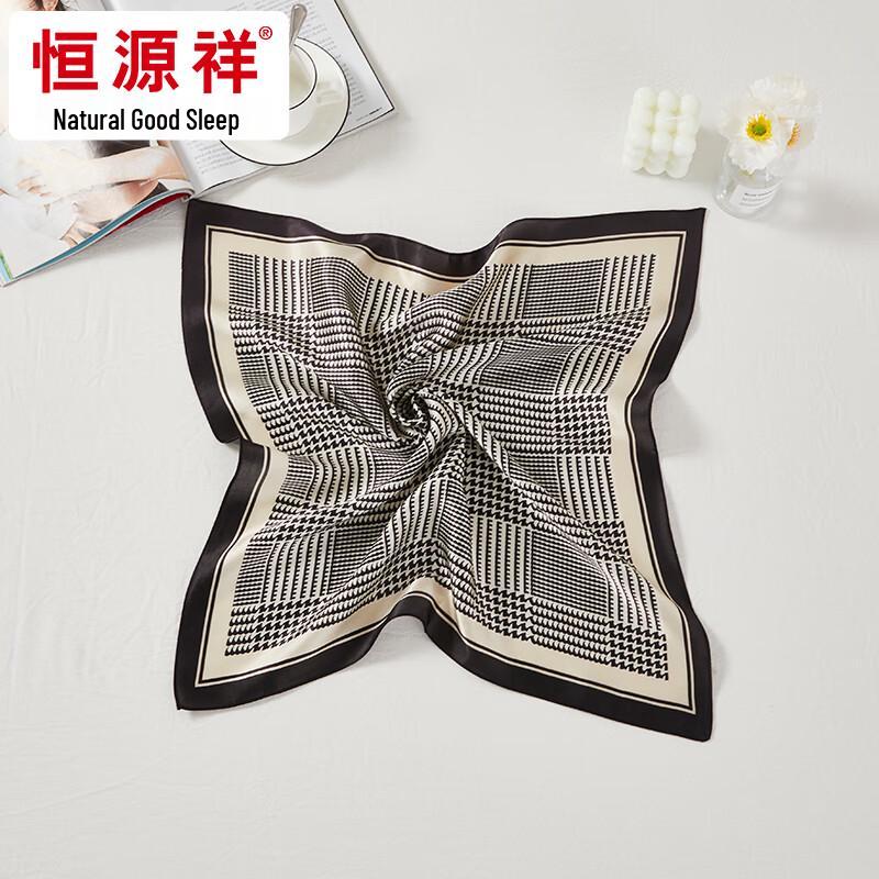 Hengyuanxiang Women's Mulberry Silk Square Scarf