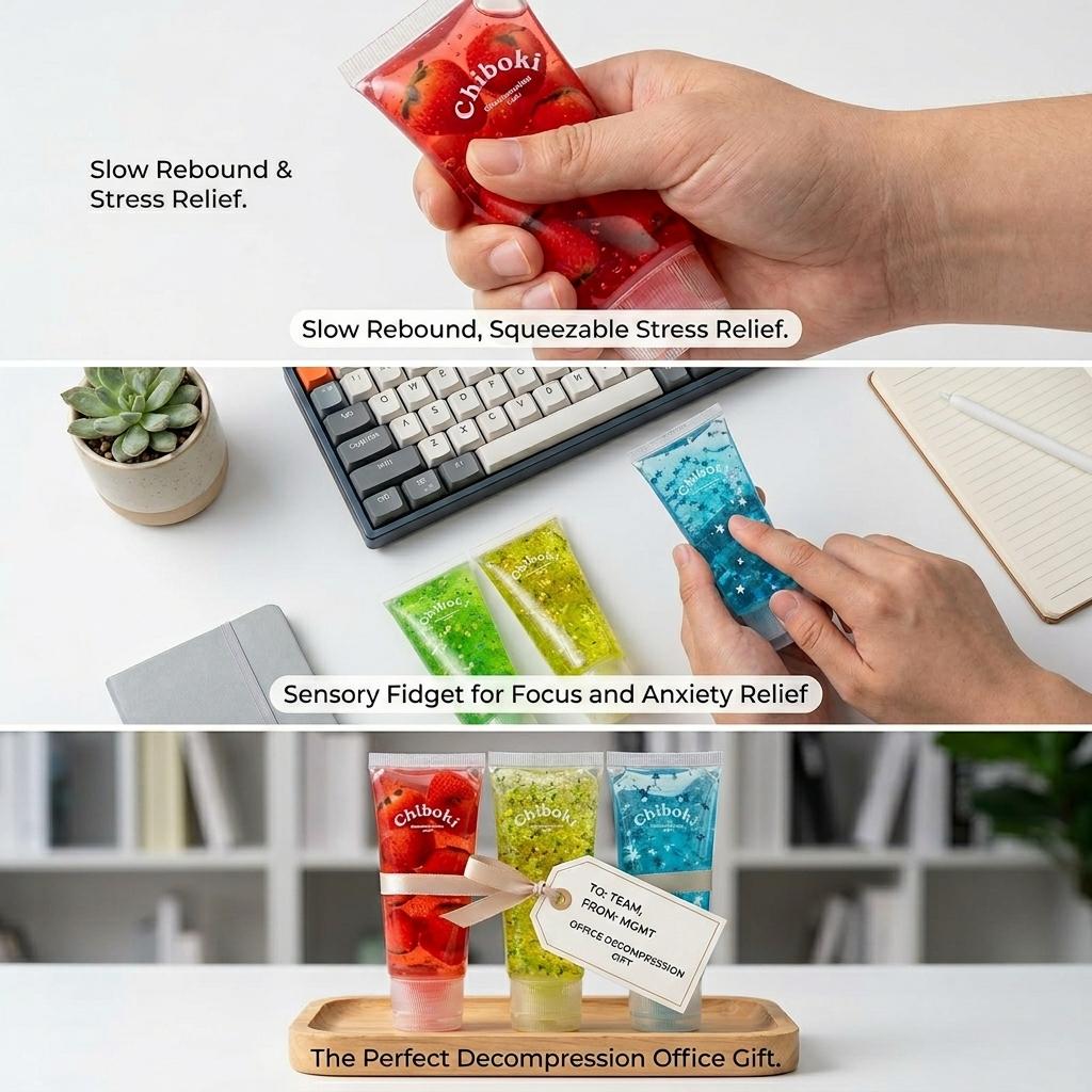 Star Jelly Squishy Toy Slow Rebound Stress Relief Sensory Fidget Gel Ball Portable Decompression Anxiety Relief Office Desk Gift