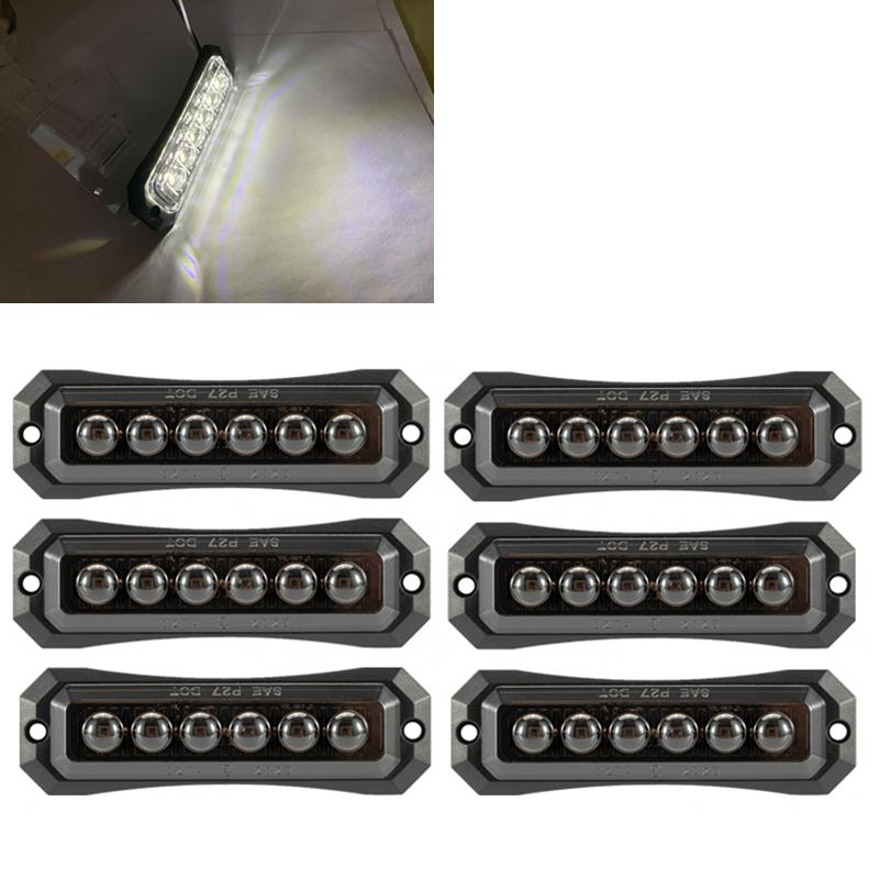 

6PCS 6LED Trailer Side Marker Lights Truck Warning Lights 12V 24V Car LED Indicator Signal Front Rear Side Lamp for Trucks