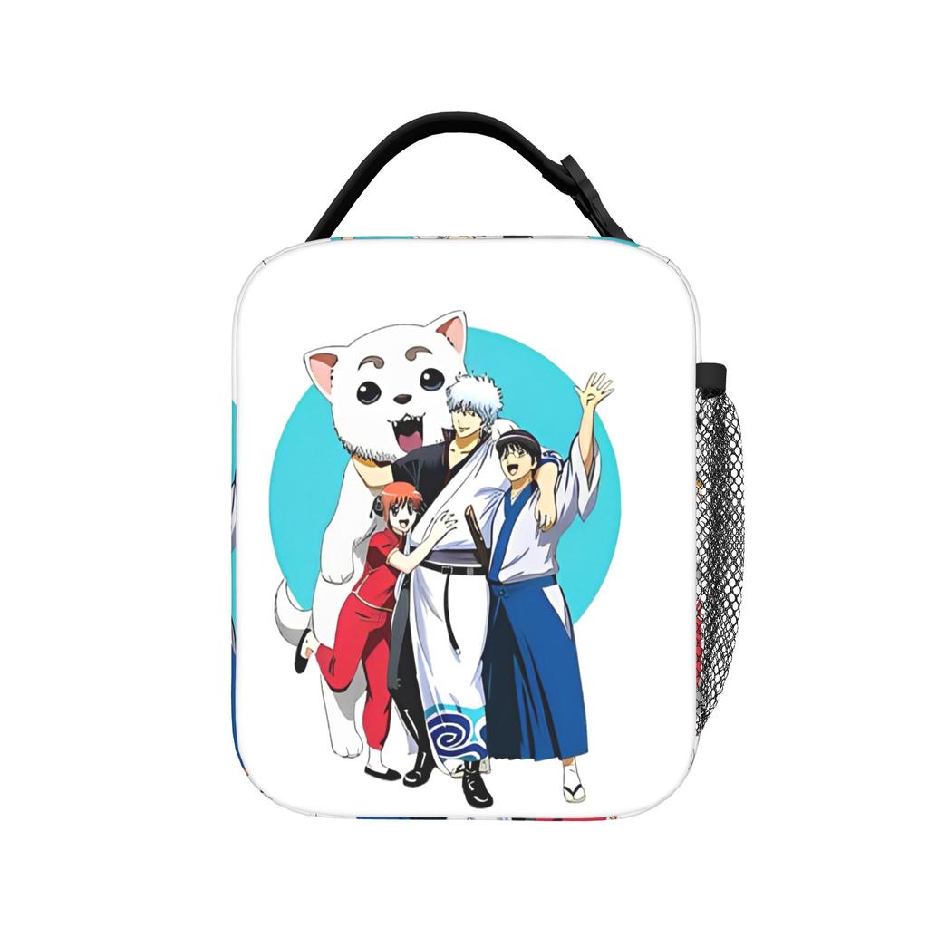 Gintoki's Chaos Yorozuya Insulated Lunch Bag Cooler Bag Reusable,Meal Container Gintama Leakproof Lunch Box Tote Food Bag