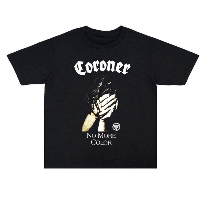 

Summer European and American Torrent Avant-garde Heavy Metal Group CORONER Coroner Band Album Print T-shirt Short Sleeve Loose 4XL