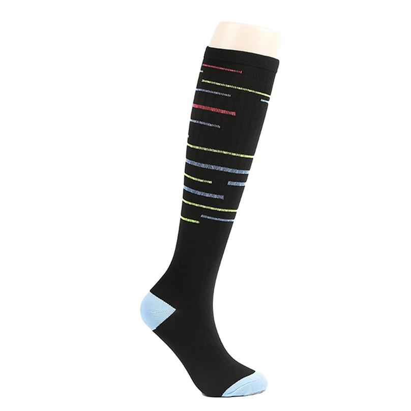 Damen Herren Gestreifte Oberschenkelhohe Strümpfe Über Knie Socken Warme Lange Socken Kompressionsstrumpf