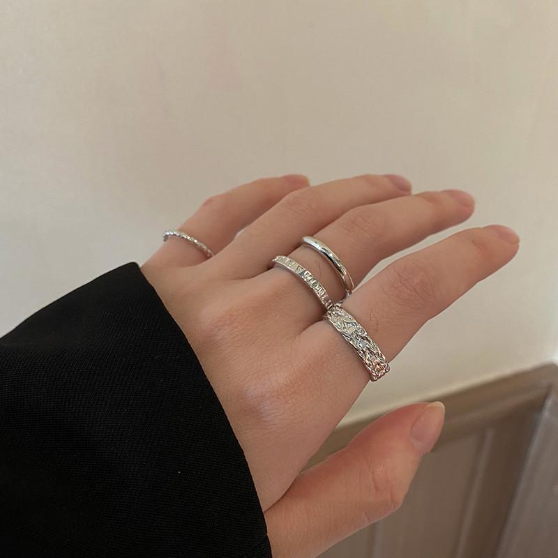 Super Immortal Butterfly Four-Piece Ring Female Personality Index Finger Ring Cold Wind Niche Design Ring