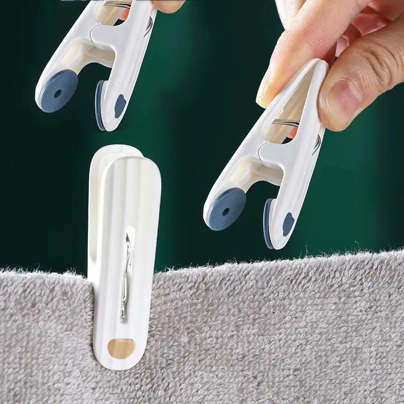 12/24pcs Windproof Clothespins Air Drying Clothes Socks Underwear Fixed Pins Household Small Clips Food Snack Bag Sealing Clips