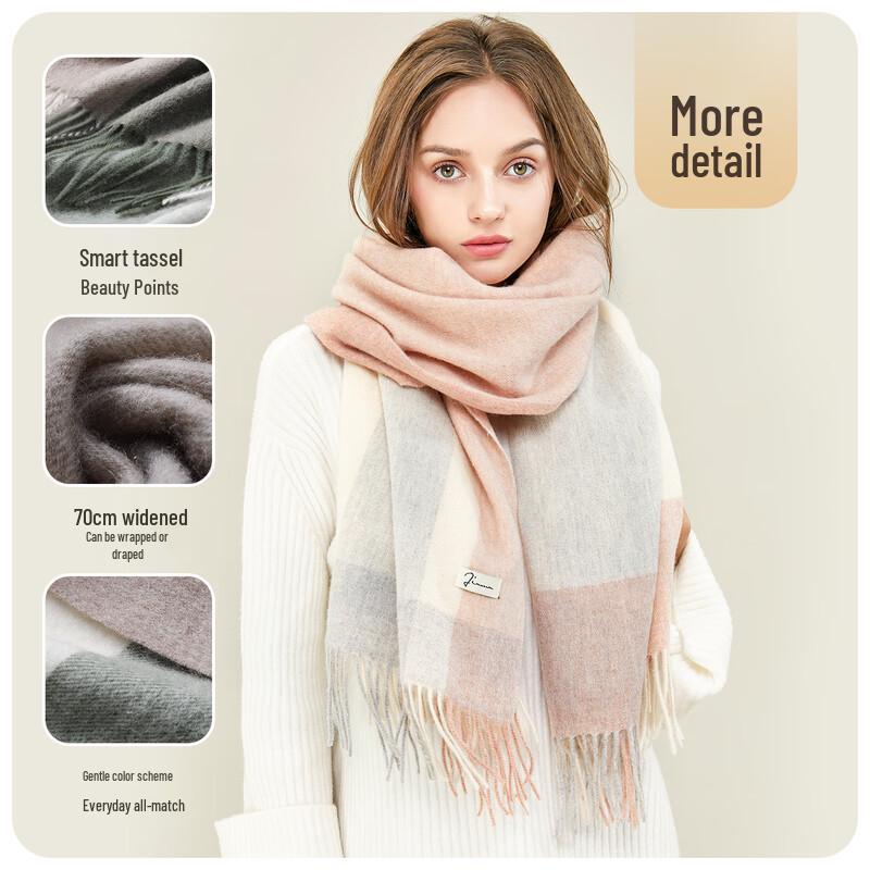 JIUMU Women's Pure Wool Scarf & Shawl