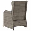 Garden Chairs with Cushions 2 Pcs. Adjustable Grey Poly Rattan