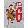 Toy Story Childrens/Kids IÂ´m 6 Woody Heather Birthday Pullover Hoodie
