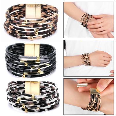 Sieraden Accessoires Luipaard Leer Armband Wrap Stijl Armbanden & Bangles Dagelijks Gebruik