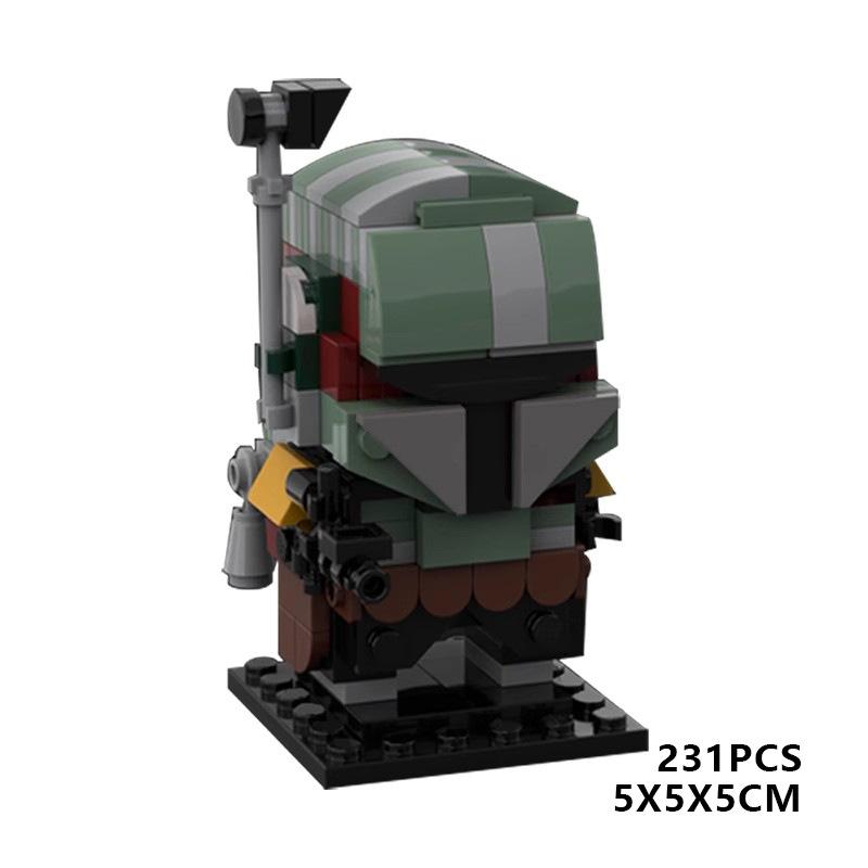 Building Block Compatible 65926 Bobafet Square Head Boy, Star Wars Building Block Children, Toy Model