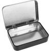 Rectangular Metal T with Lids, Black Small Box with Lid Hinged Tin Container Portable Storage Case Organizer for Home Jewelry, Cosmetic Tools, Gifts