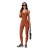 Nude Feel Quick-Dry Zipper Yoga Jumpsuit for Outdoor Fitness & Running