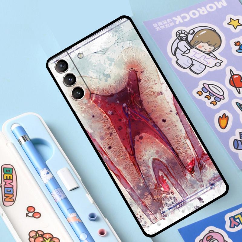 Human Tooth Anatomy Case For Samsung Galaxy S23 S21 S22 Ultra Plus Note 10 20 S8 S9 S10 Plus S20 FE Cover Case