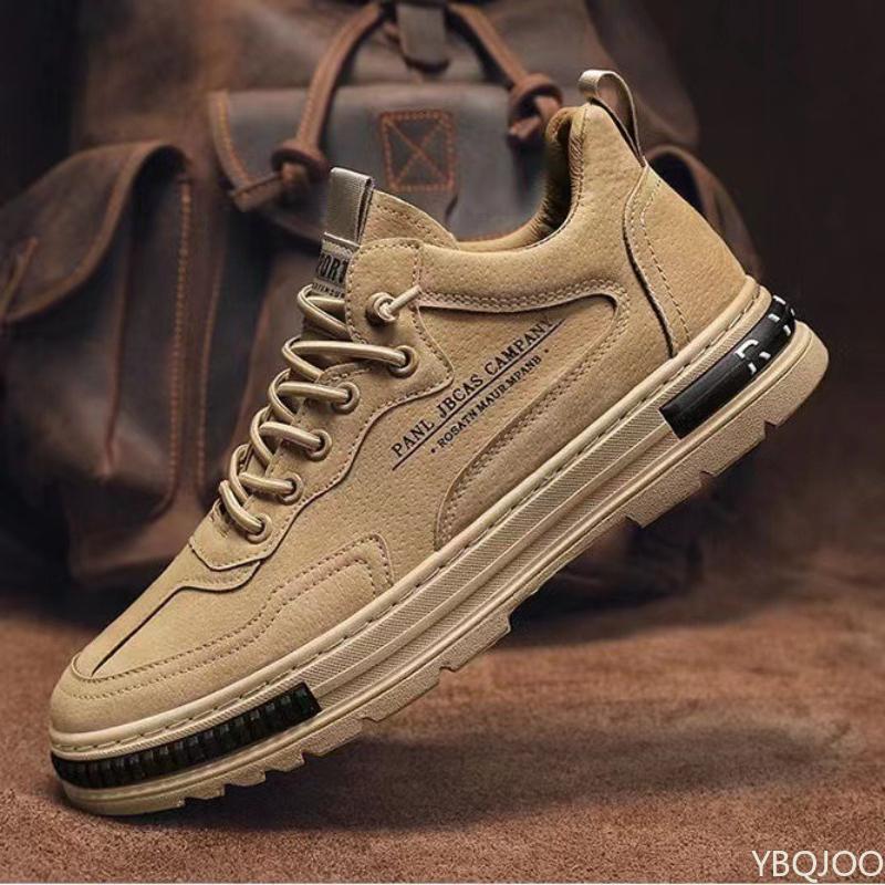 Men's shoes in autumn breathable anti slip waterproof wear-resistant work shoes thick soled simple comfortable board shoes