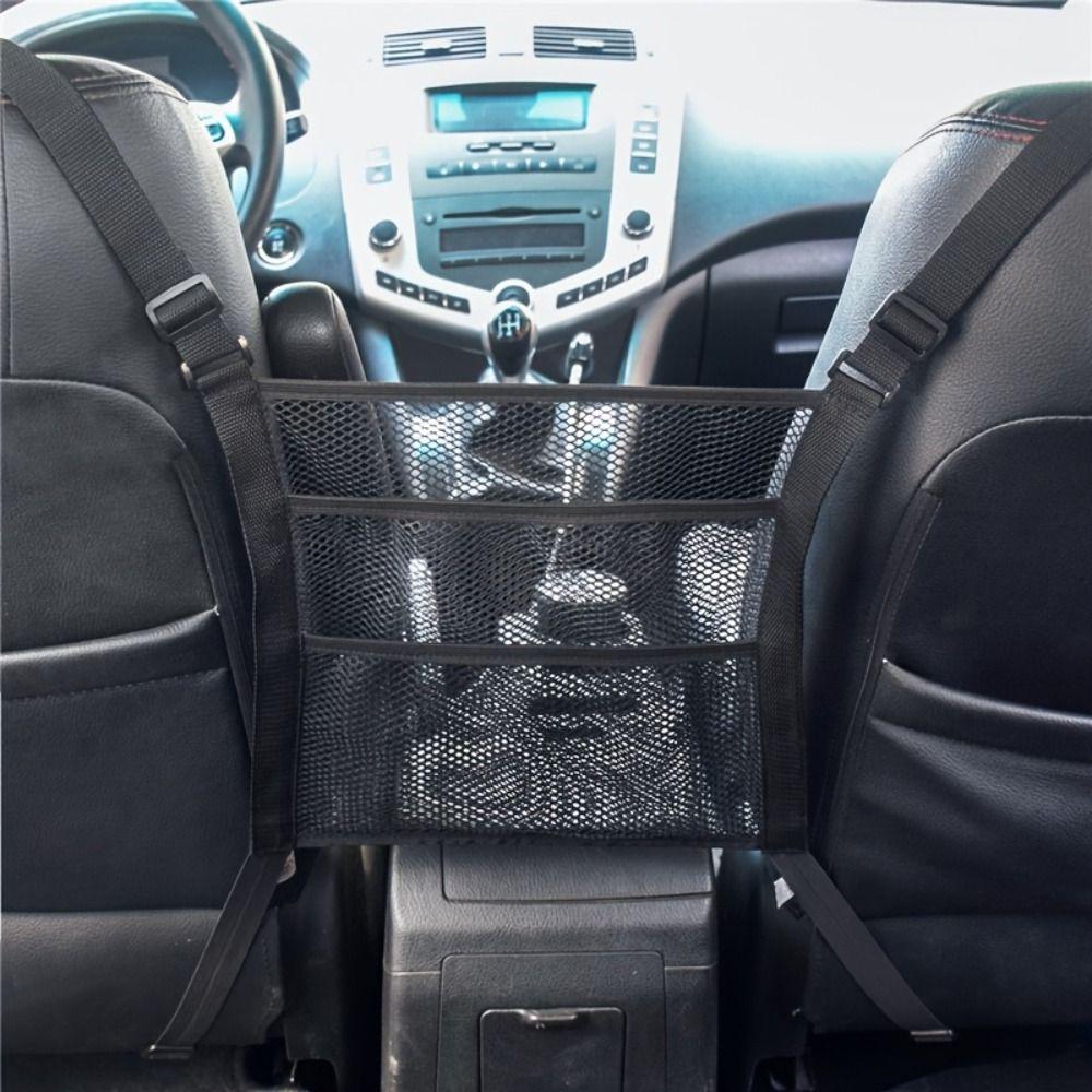 3-layer Construction Car Seat Storage Bag Seat Back Storage Organizer  Pet Accessories Storage