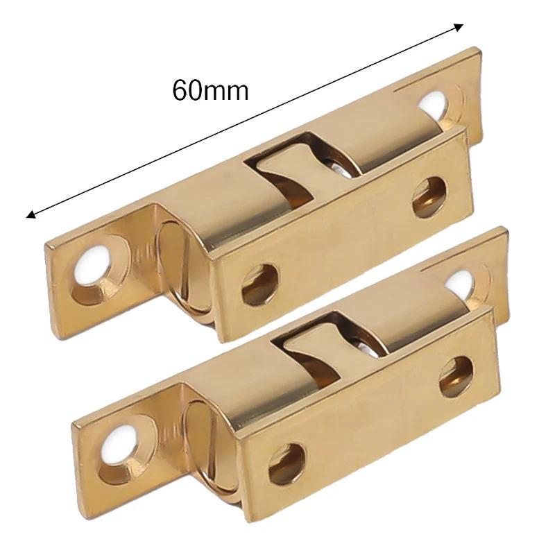 Încuietoare dublă ușă cu arc Încuietoare cu bilă pentru ușă dulap dulap de mobilier 40/50/60mm zăvor cu tensiune reglabilă Cataramă ușă din alamă