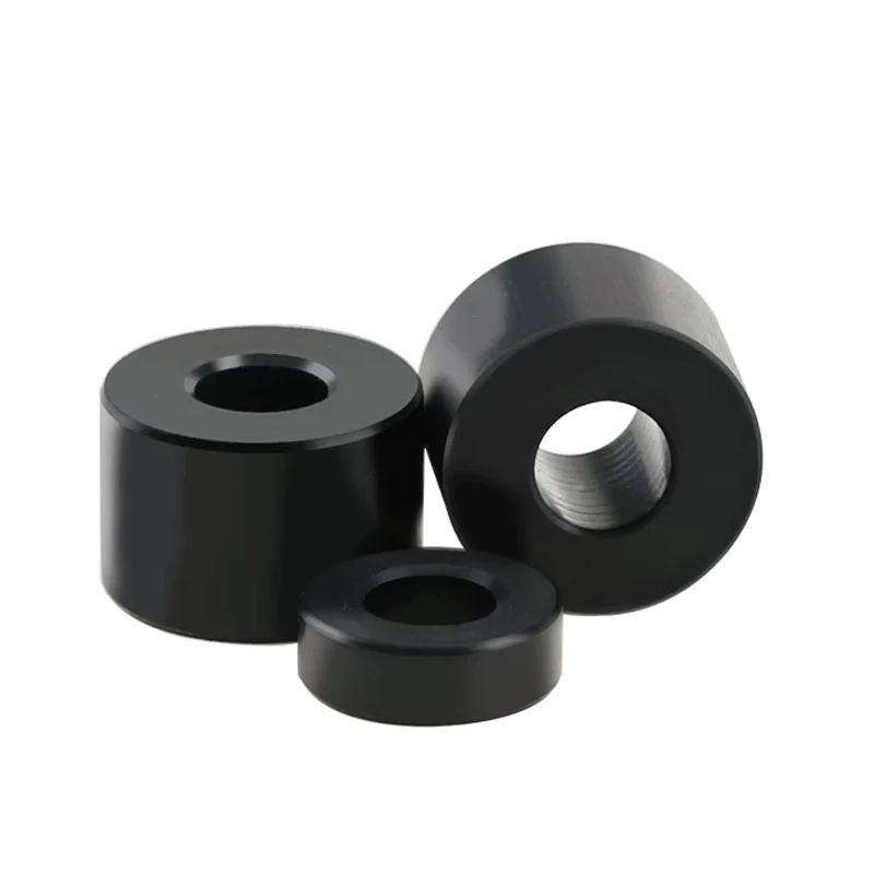 10/20Pcs Black POM Bushing Washer M3 M4 M5 M6 M8 M10 Round Hollow Unthread Standoff Spacer Sleeve Insulated Plastic Gasket