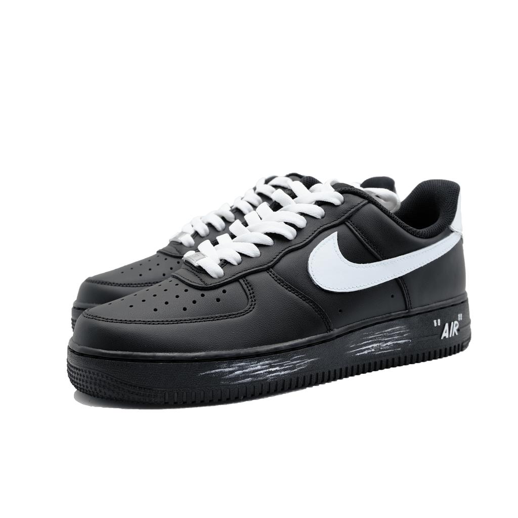 Nike Air Force 1 Condensed White Ink Shadow Low top Skateboard Shoes Unisex Black White CW2288-001(Team856-)