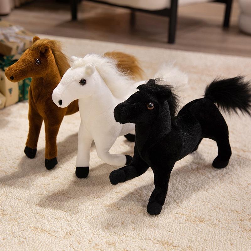Cute Pony Simulated Sweat Blood Horse Doll Plush Toy Rag Doll Foal Doll Birthday Gift for Girls