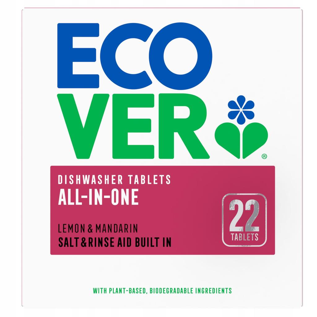 Pastiglie per Lavastoviglie Tutto in Uno Limone e Mandarino 0,5 kg Ecover