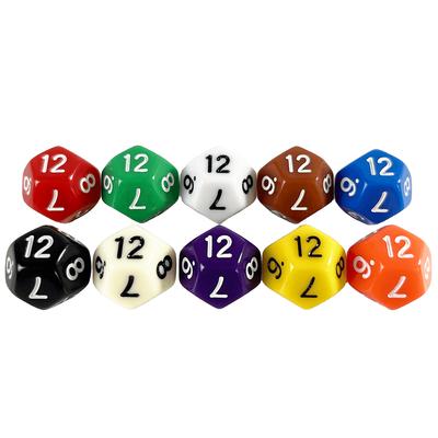 D12 Dice Polyhedral Dice DND Dice Set 10pcs Game Dice Table Game Props