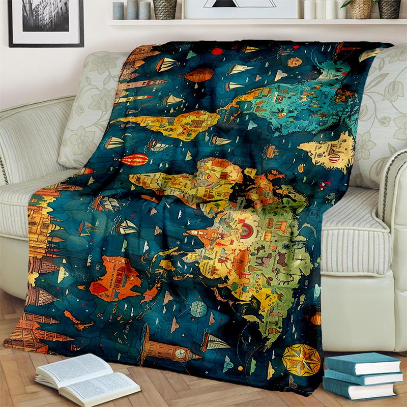 29 Style New Retro Marine Nautical Chart Compass Blanket,Soft Throw Blanket for Home Bedroom Bed Sofa Travel Office Cover Kids