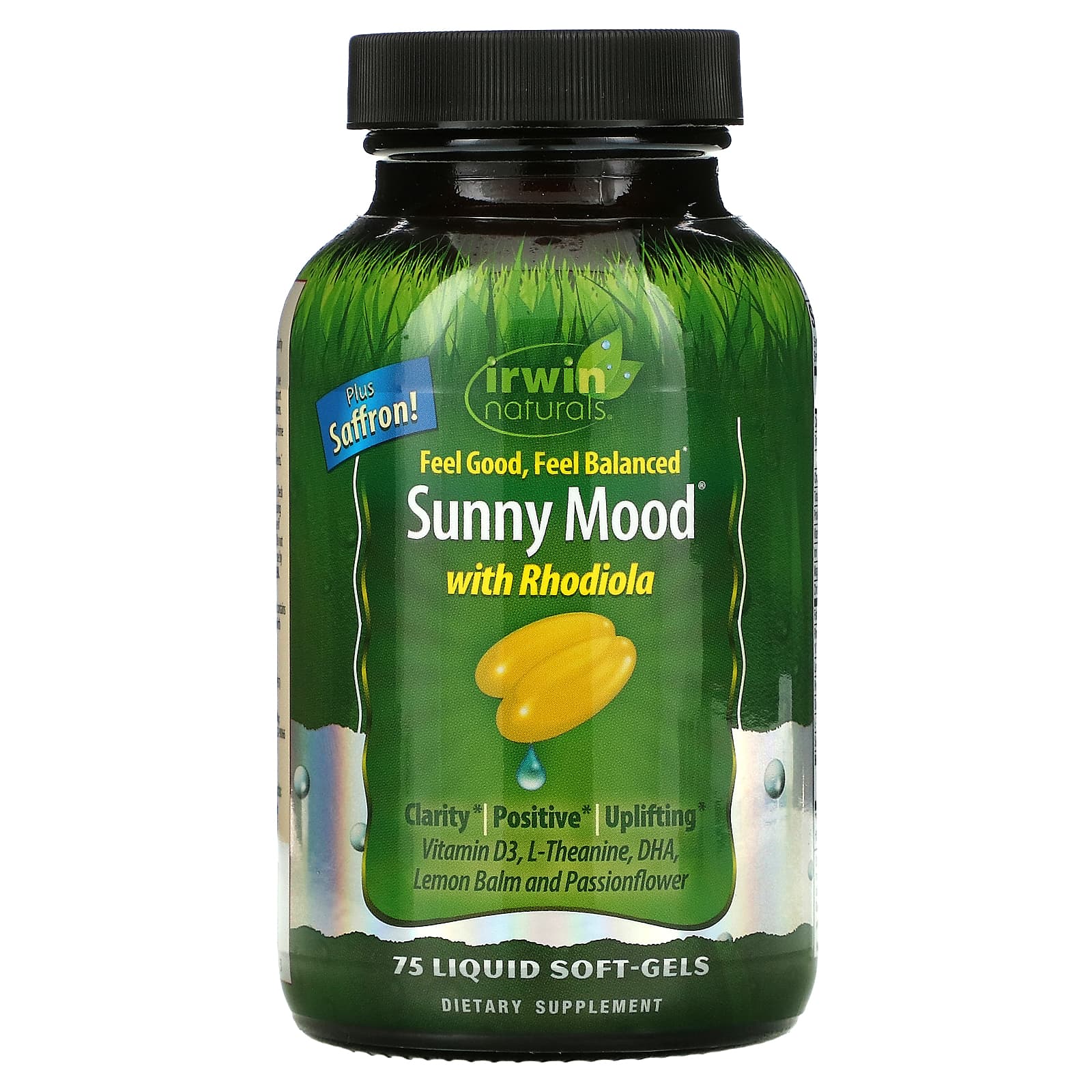 

Irwin Naturals, Sunny Mood with Rhodiola, 75 liquid softgels