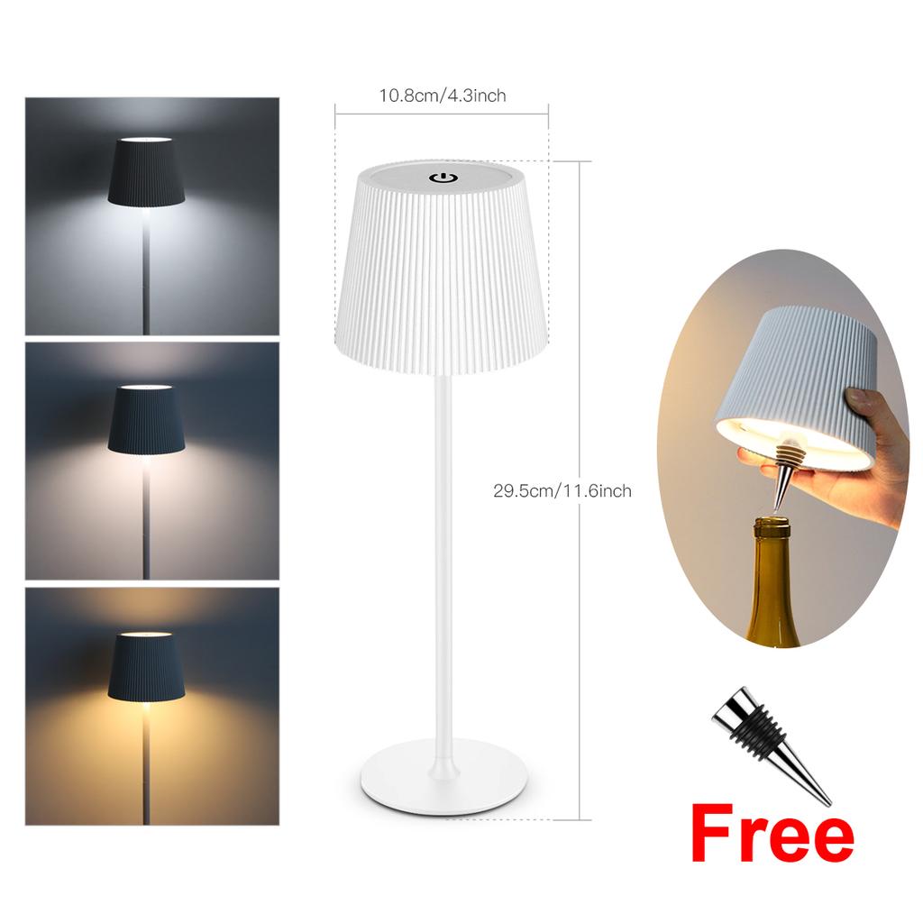 Touch Sensor Dimmable LED Bedside Night Light 1800mAH USB Rechargeable Study Reading Book Desk Table Lamp And Wine Bottle Lights