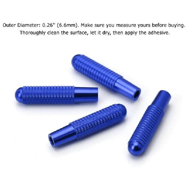 Blue Aluminum Bolt-On Replace Door Lock Knobs For 14-up Mercedes CLA GLA Class