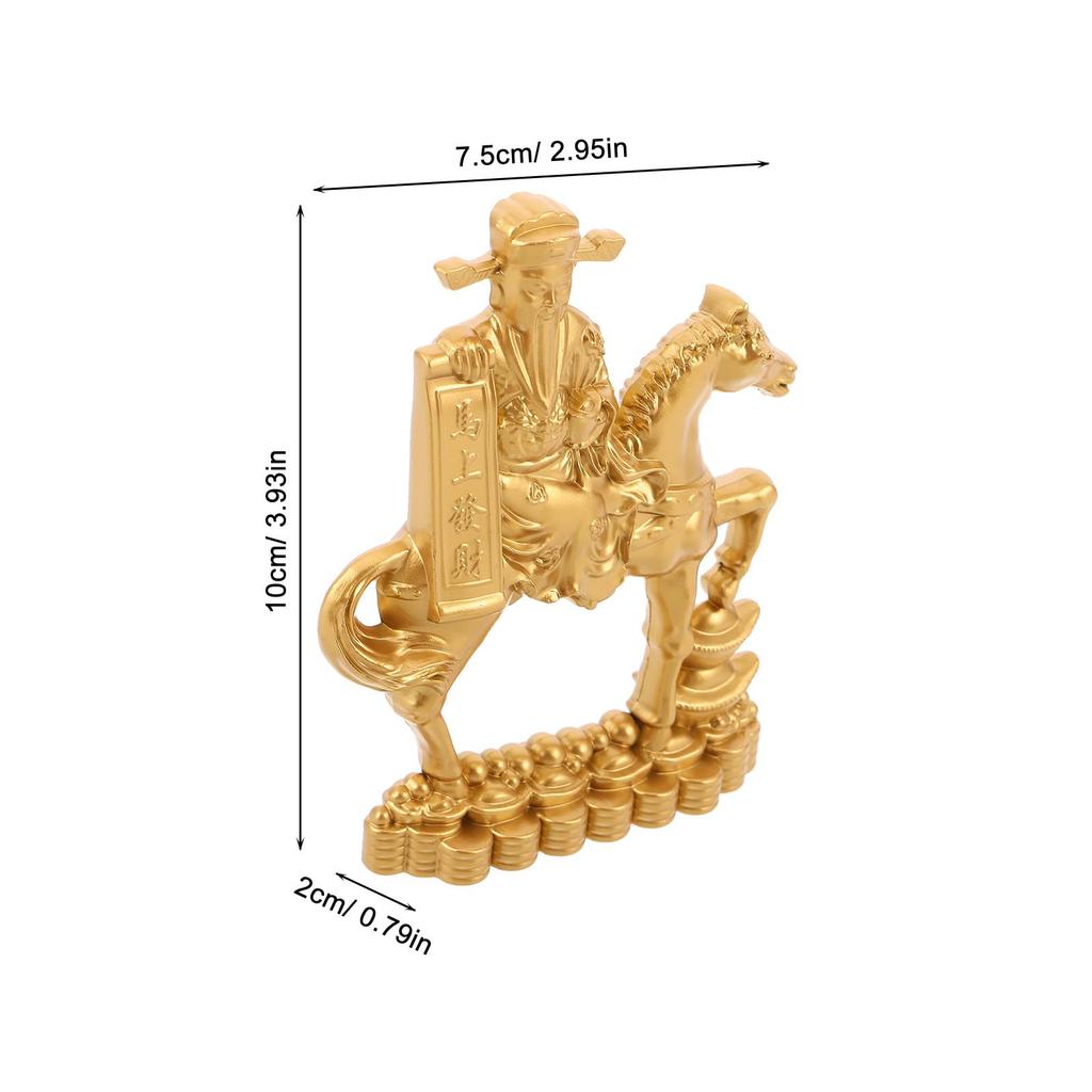 Amosfun 2026 Year of the Horse Zodiac Figurine, Metal Miniature Horse Statue, Symbol of Good Fortune, Wealth and Success, New Year's Table Decoration,