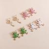 Full Diamond Frog Stud Earrings Y1K Personality Versatile Style Design Animal Earrings